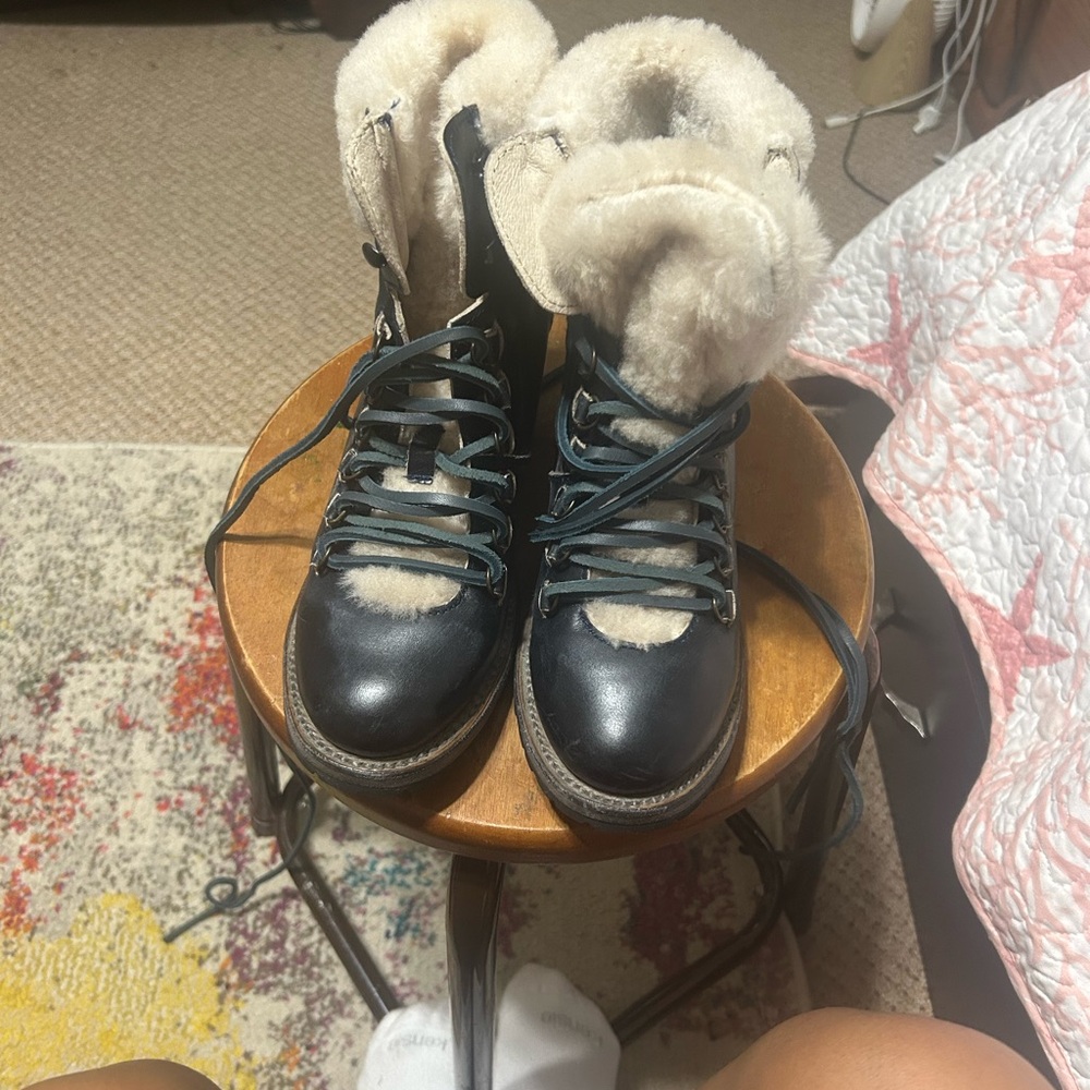 FREEBIRD BLOCKHEELED FUR BOOTS